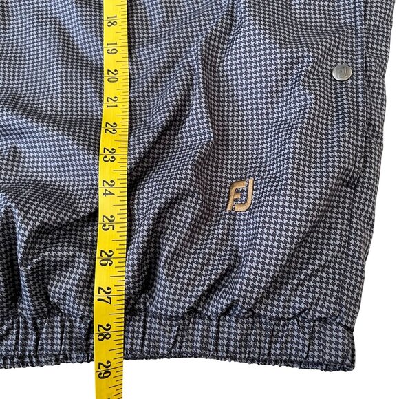 FootJoy DryJoys Golf Vest Men's Size XL Black Gray Houndstooth 2001 Scottie Logo - Picture 4 of 6